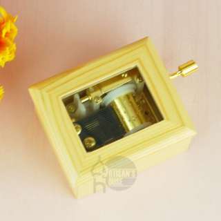 Hand Turn Golden 18 Note Wooden Toy Music Box,Many Song  