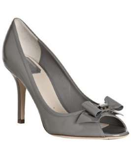 Christian Dior grey patent So Dior bow peep toe pumps   up 
