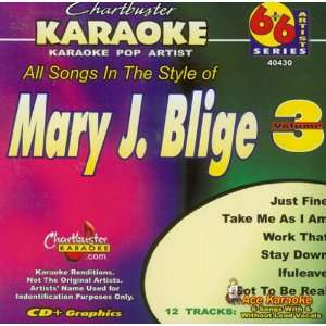  Chartbuster Karaoke 6X6 CDG CB40430   Mary J. Blige Vol. 3 