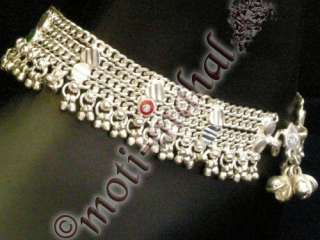 Indian Feet Jewellery / Bollywood Bridal Payal / Silver Plated / 10 