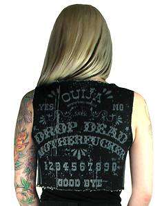 Too Fast Madison Vest Ouija Board Game Shirt top Punk psychobilly Goth 