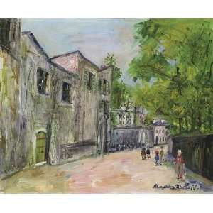 Hand Made Oil Reproduction   Maurice Utrillo   24 x 20 inches   Street 