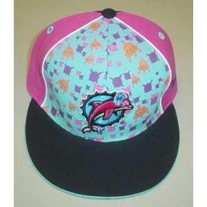  Miami Dolphins Spaceships and Asteroids Fitted Hat By Reebok 