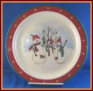 Royal Seasons Stoneware Snowman Winter Dinner Plate 10  