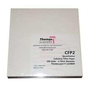 Thomas CFP2 055 Cellulose Qualitative Filter Paper, 8 Micron, Medium 