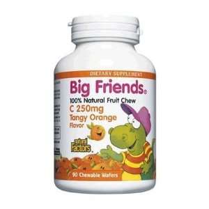 Big Friends 100 % Natural Fruit Chew C 250 mg Tangy Orange by Natural 