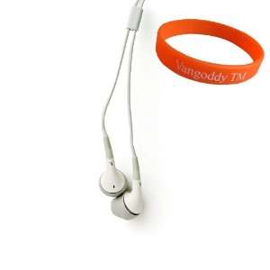  Noise Reducing (WHITE) Earbud Headphones and Orange 