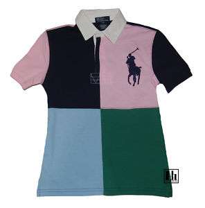 NWT Ralph Lauren Polo Boys Big Pony Quad Rugby Shirt  