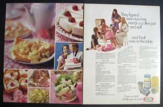 1972 Vintage Kraft Foods Bridal Shower Recipe 70s Ad  