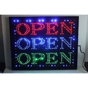  New Led Neon Motion Bright Open Sign 24x19x1 