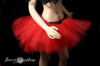 TUTU SKIRT DANCE ROLLER DERBY BALLET ADULT RED ALL SIZE  