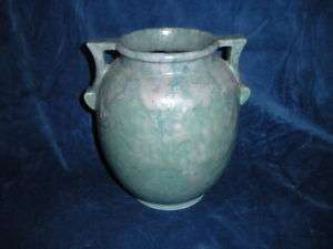 Roseville Carnelian II Pottery Vase Green Blue Gray  