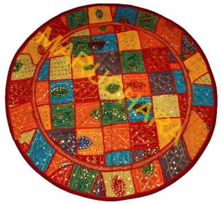 Beautiful Ethnic Cotton Handmade Round Shape Table Cover With 