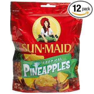 Sun Maid Tropical Pineapple, 6 Ounce Grocery & Gourmet Food