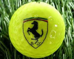 SCUDERIA FERRARI SHIELD Logo Yellow Golf Ball  