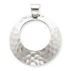 NEW Sterling Silver Hammered Circle Pendant & Necklace  
