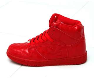   Shiny Red High Top Fashion Sneakers Trainers Shoes size US 6 7 8 9 10