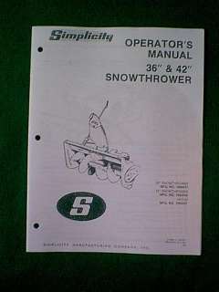SIMPLICITY TRACTOR 36 & 42 SNOWTHROWER ATTACH MANUAL 1  