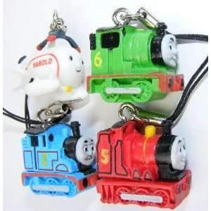  Thomas Train Charms, Straps or Keychains. A Set of 4 Pcs 