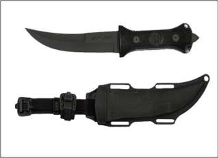 Full Tang Knife Black Blade Dagger Hunting Knives & ABS Sheath  