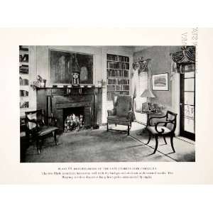 1939 Print Duncan Phyfe Furniture Drawing Room Regency Chair Interior 