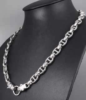   CURB 925 STERLING SOLID SILVER MENS BIKER NECKLACE CHAIN NEW  
