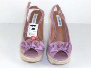 Steve Madden Fauntain Lilac Wedge Sandals Shoes 8.5 M  