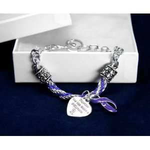    Purple Ribbon Bracelet Partial Rope (18 Bracelets) 