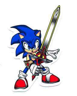 Sonic The Hedgehog Knight Sword Motorcycle Car Decal Sticker P100 