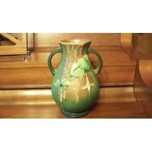    Fuchsia 895 7 Green Roseville Pottery Vase 