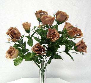   Stem Silk Rose Buds Wedding Bouquet Centerpiece Roses Flower  