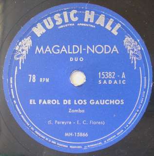 AGUSTIN MAGALDI 78 rpm EL FAROL DE LOS GAUCHOS 15382  