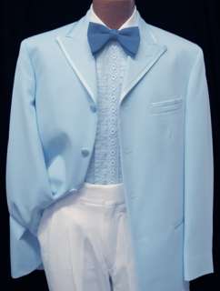 Andrew Fezza Bright Blue Bling Tuxedo w/ Pants Prom 42R  