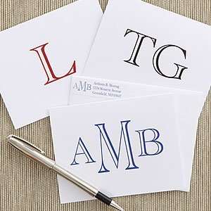  Custom Monogram Personalized Note Cards Health & Personal 
