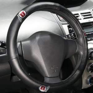  Utah Utes Black Leather Steering Wheel Cover Automotive