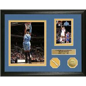  Carmelo Anthony 2008 NBA All Star Game Used Net And Gold Coin 