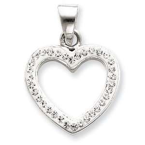   Silver Swarovski Crystal Heart Pendant West Coast Jewelry Jewelry