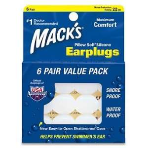  Set of Six Macks Pillow Soft Adult Earplugs   Frontgate 