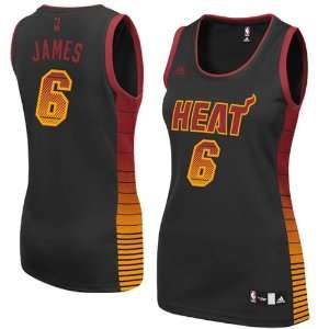  NBA adidas LeBron James Miami Heat Womens Vibe Swingman Jersey 