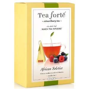 Tea Forte Gourmet Pyramid Box Tea Infusers African Solstice, 6 ct 
