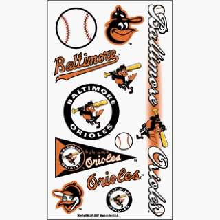    Baltimore Orioles Temporary Body Tattoos 3 Pack