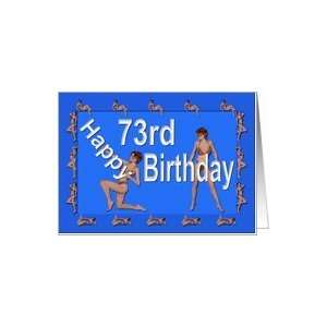  73rd Birthday Pin Up Girls, Blue Card Toys & Games