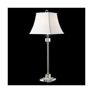 com Dale Tiffany GB10195 Crystal Buffet Lamp, Chrome and Fabric Shade 