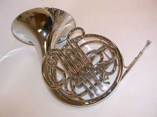 Rossetti Nickel Double French Horn Bb/F, Four Rotaries, NEW w/ Case 