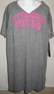 Pittsburgh Steelers Youth T shirt V Neck XL Dark Gray  