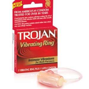  Trojan Vibrating Ring with Condom, Intimate Vibrations 