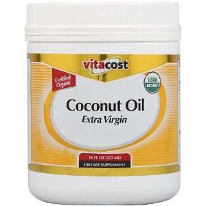  Vitacost Extra Virgin Certified Organic Coconut Oil    16 