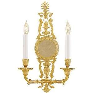 Decorative Wall Sconces. French Empire Mirrored Sconce In French Gold 